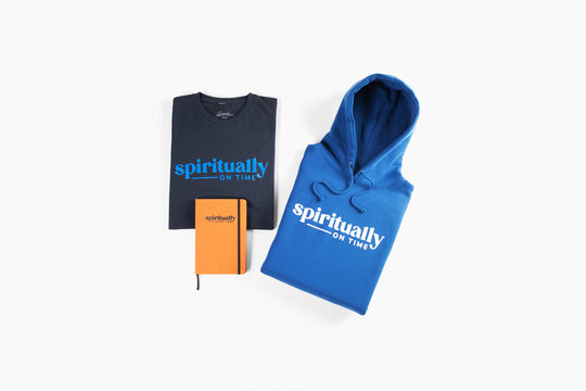 Spiritually On Time Blue Hoodie