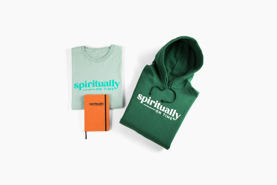 Spiritually On Time Green Hoodie