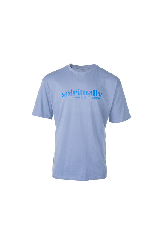 Spiritually On Time Light Blue Shirt